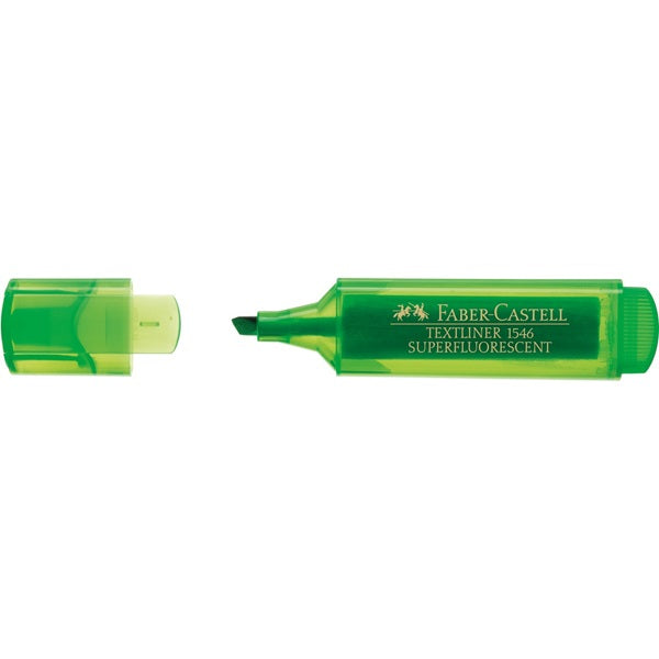 Faber-Castell Textmarker Grün – Keilspitze, 1–5 mm, nachfüllbar