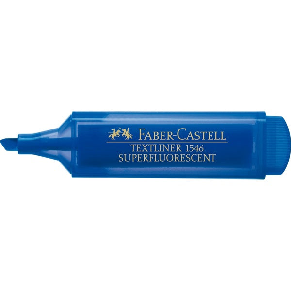 Faber-Castell Blauer Textmarker – Keilspitze, 1–5 mm, nachfüllbar