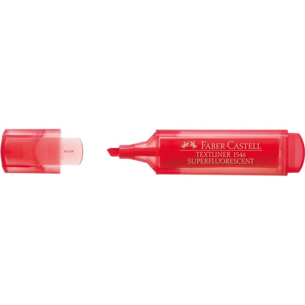 Faber-Castell Textmarker Rot – Keilspitze, 1–5 mm, Nachfüllbar