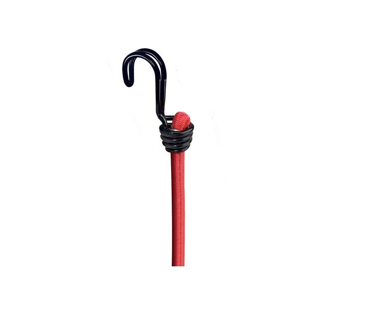 MASTER LOCK Masterlock – Gummi-Spannseil, 0,6 m, Ø 8 mm, Zurrkraft 40 kg, 2 Stk., Rot, umgekehrte Doppelhaken – für Auto