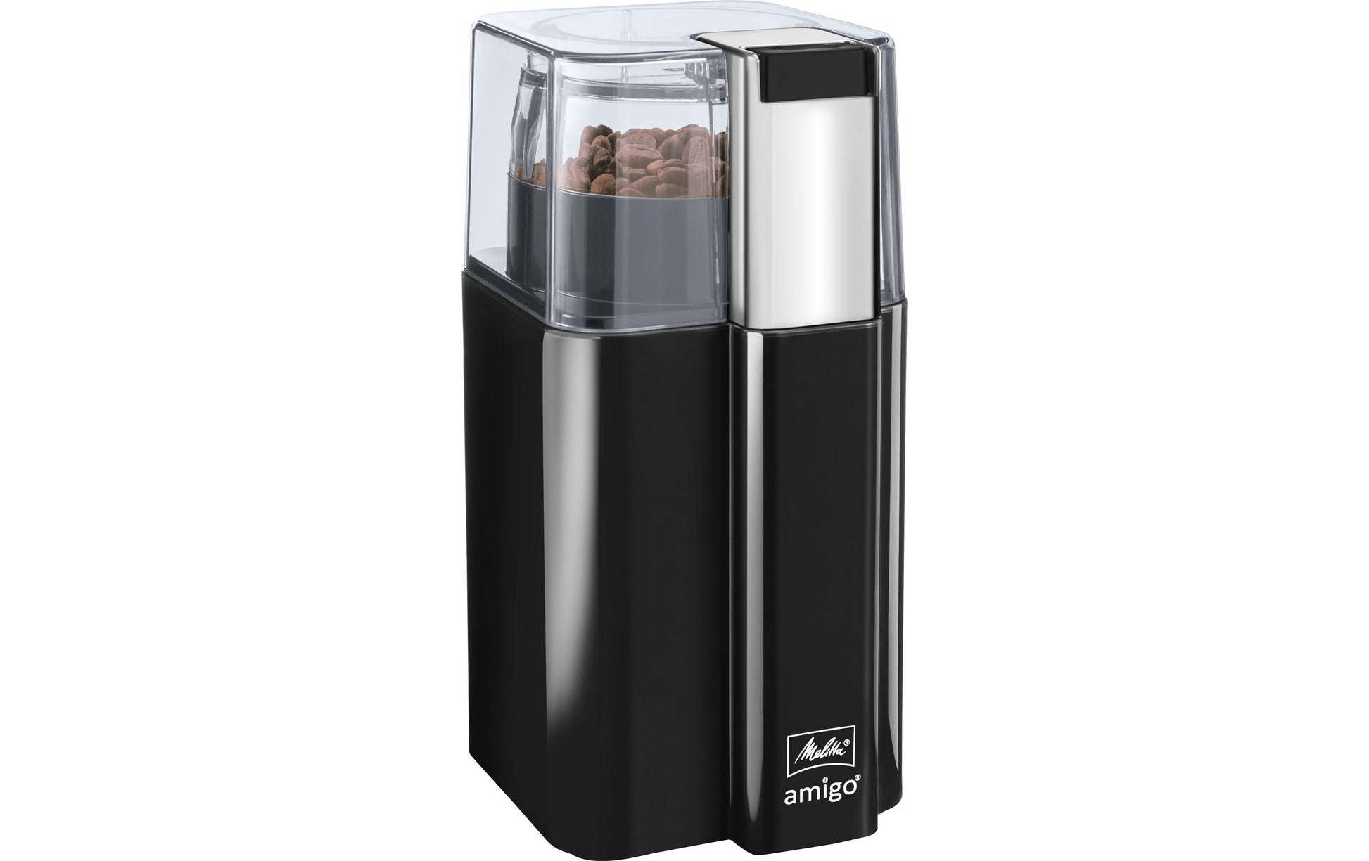 Melitta Kaffeemühle Amigo – 60 g, Schlagmesser, 170 W – schwarz/edelstahl
