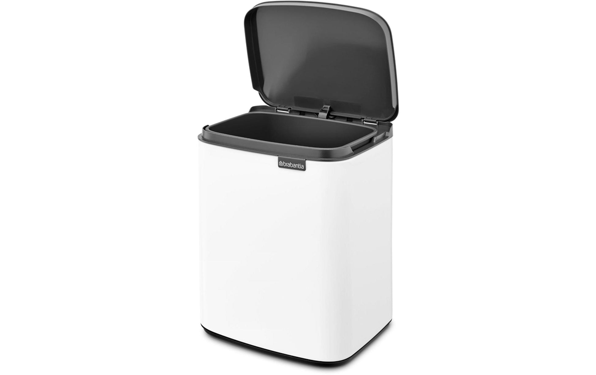 Brabantia Kosmetikeimer – 7 l – Stahl, rechteckig – Weiss – Soft-Close