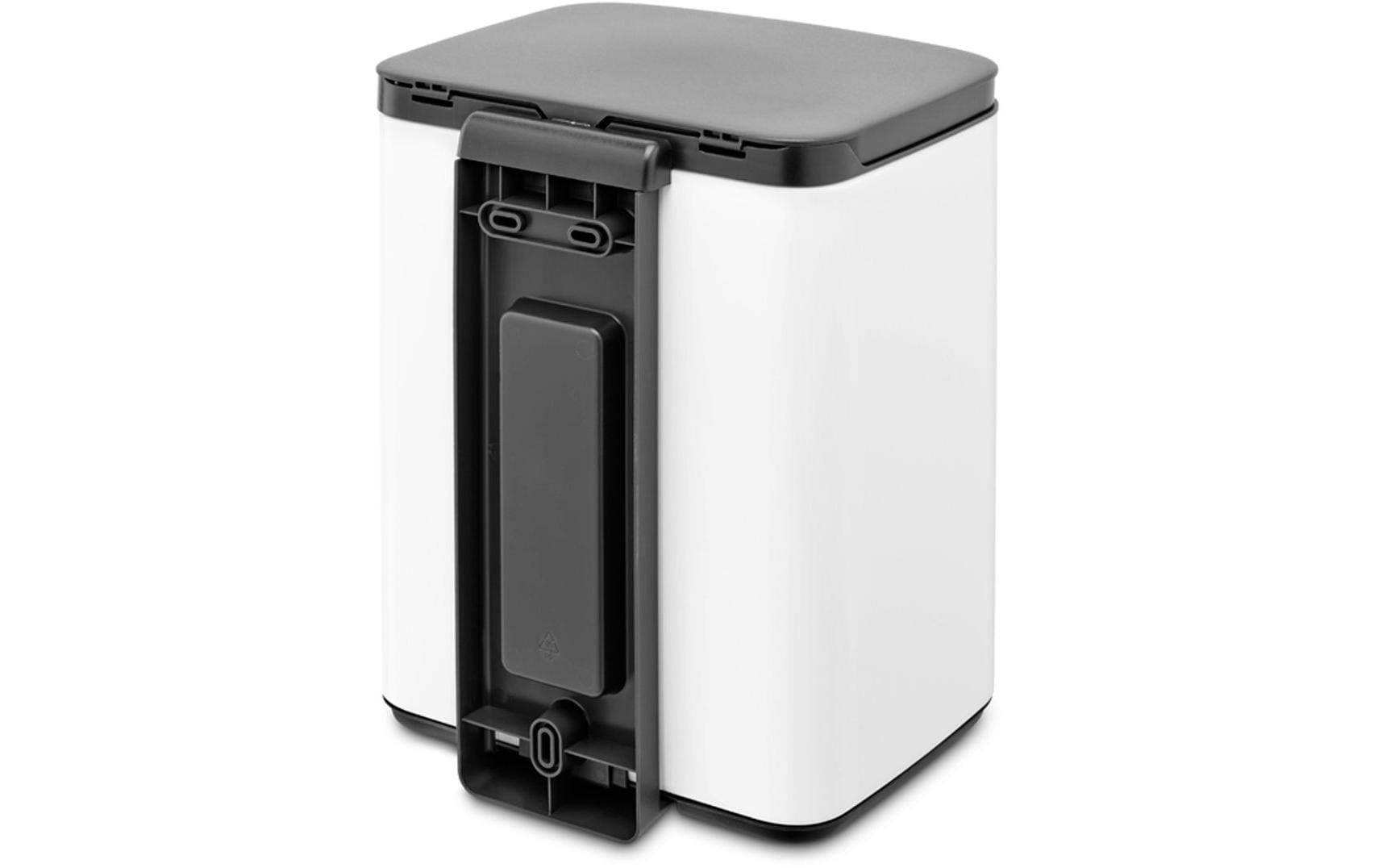 Brabantia Kosmetikeimer – 7 l – Stahl, rechteckig – Weiss – Soft-Close
