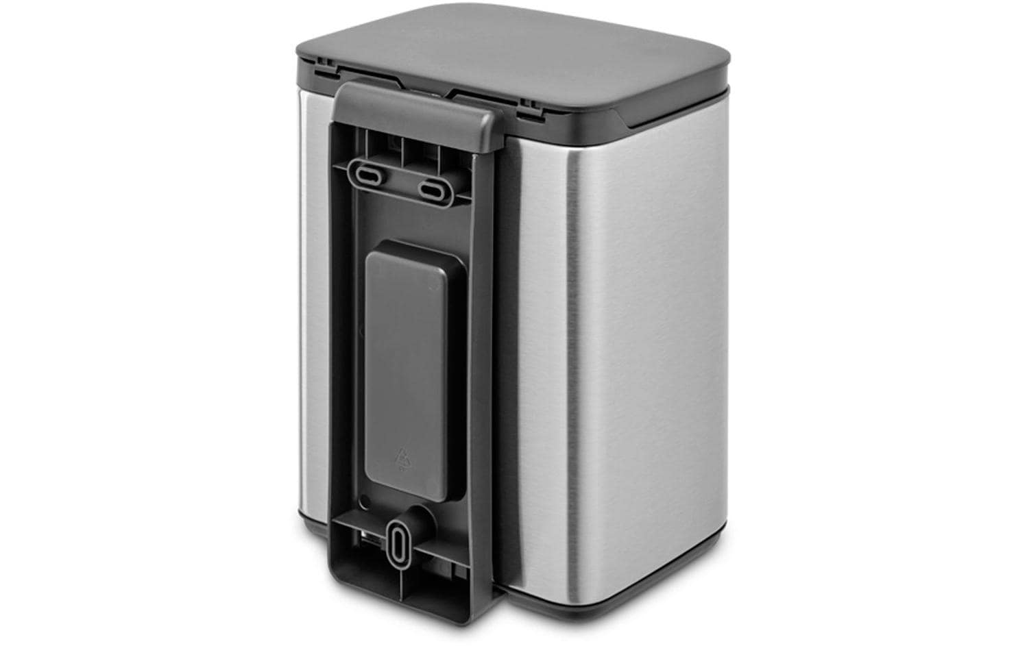 Brabantia Kosmetikeimer Bo – 4 l – Stahl, rechteckig – silber matt – Soft-Close, Anti-Fingerprint