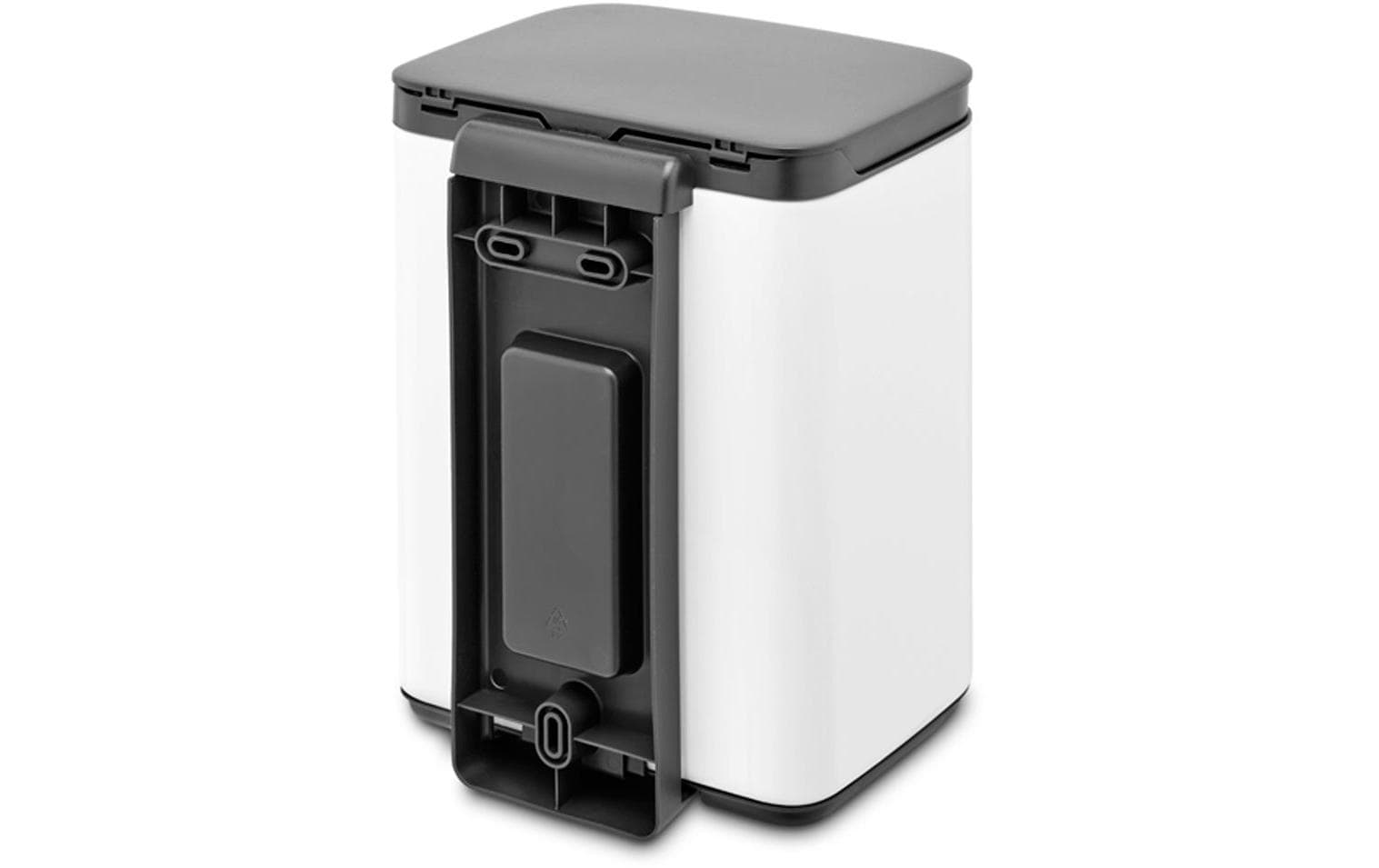 Brabantia Kosmetikeimer Bo – 4 l – Stahl, Rechteckig – Weiss – Soft-Close, Anti-Rutsch