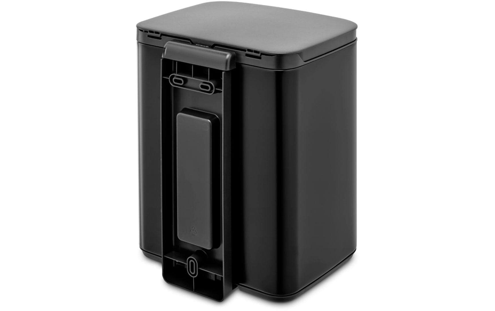Brabantia Kosmetikeimer Bo – 7 l – Stahl, rechteckig – schwarz matt – Soft-Close, Anti-Rutsch
