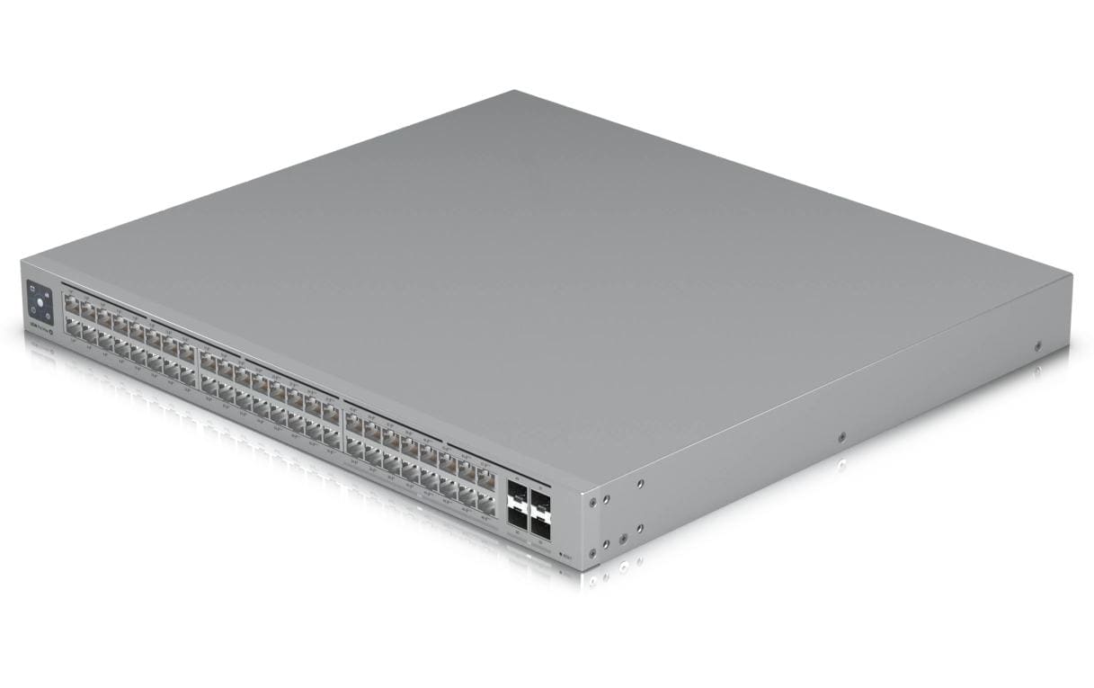 Ubiquiti UniFi Pro Max 48 – Managed Switch – 32×GbE, 16×2.5G, 4×SFP+, L3, PoE+/PoE++ 720 W, 1U, 19" Rack