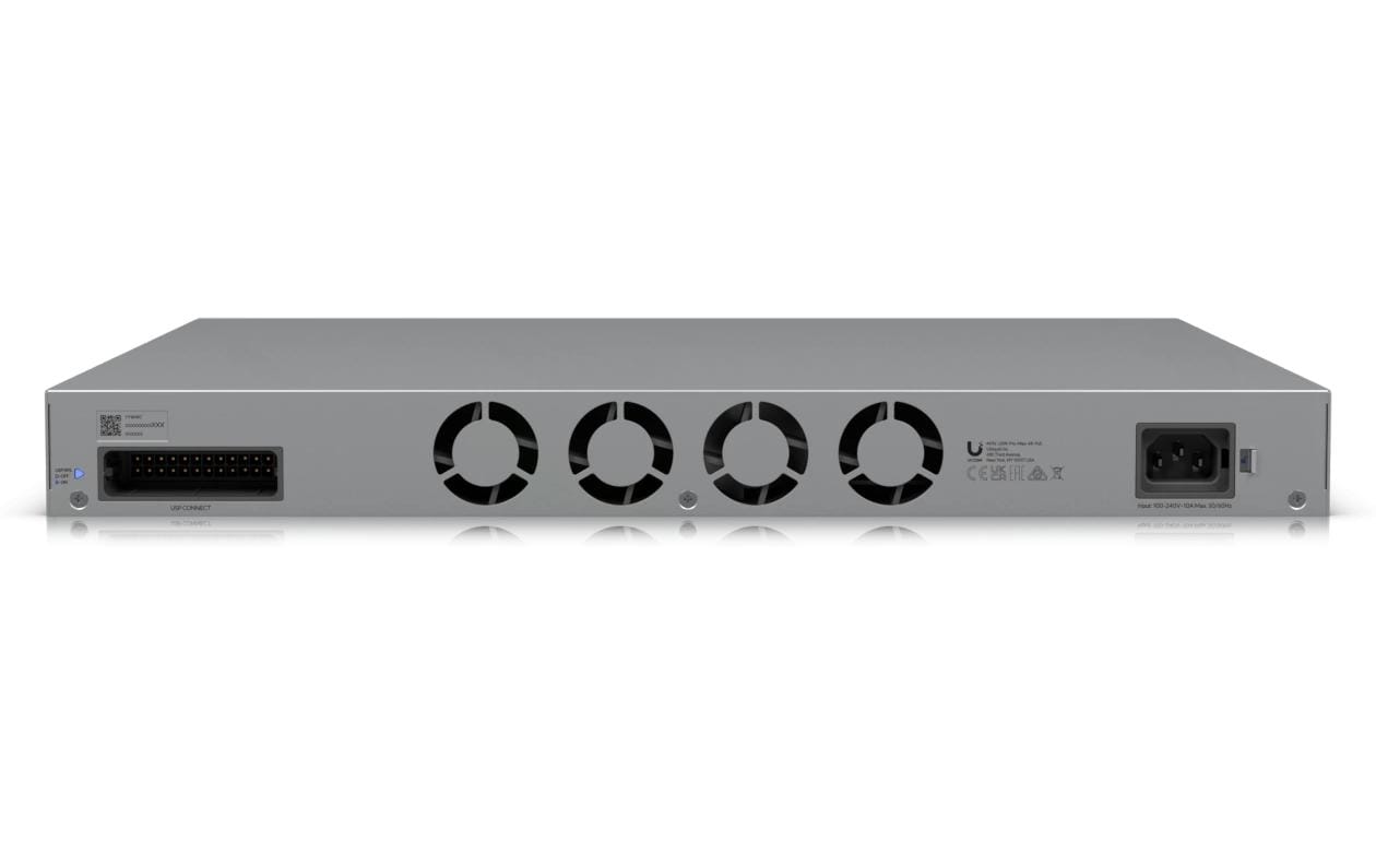Ubiquiti UniFi Pro Max 48 – Managed Switch – 32×GbE, 16×2.5G, 4×SFP+, L3, PoE+/PoE++ 720 W, 1U, 19" Rack