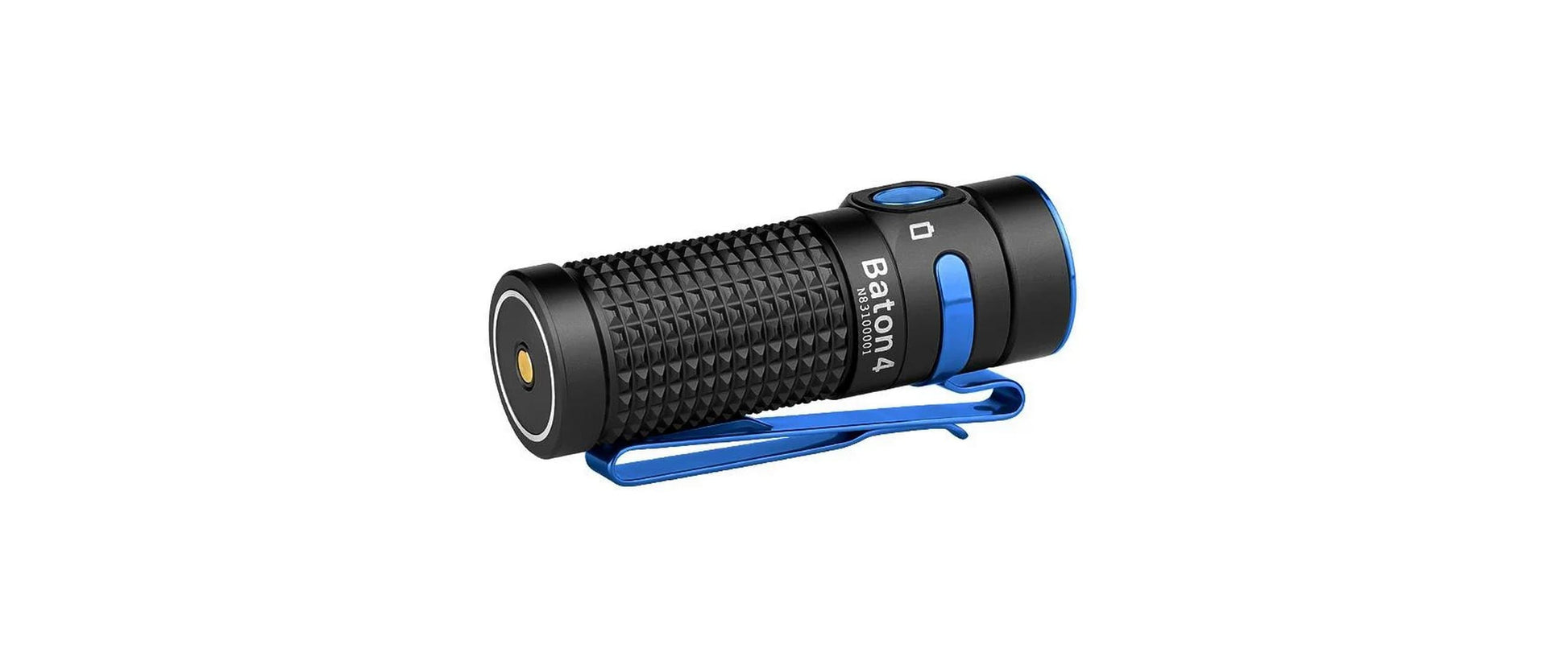 Olight Taschenlampe Baton 4 – 1300 lm, 170 m, IPX8, Akku, 5 Stufen – Schwarz