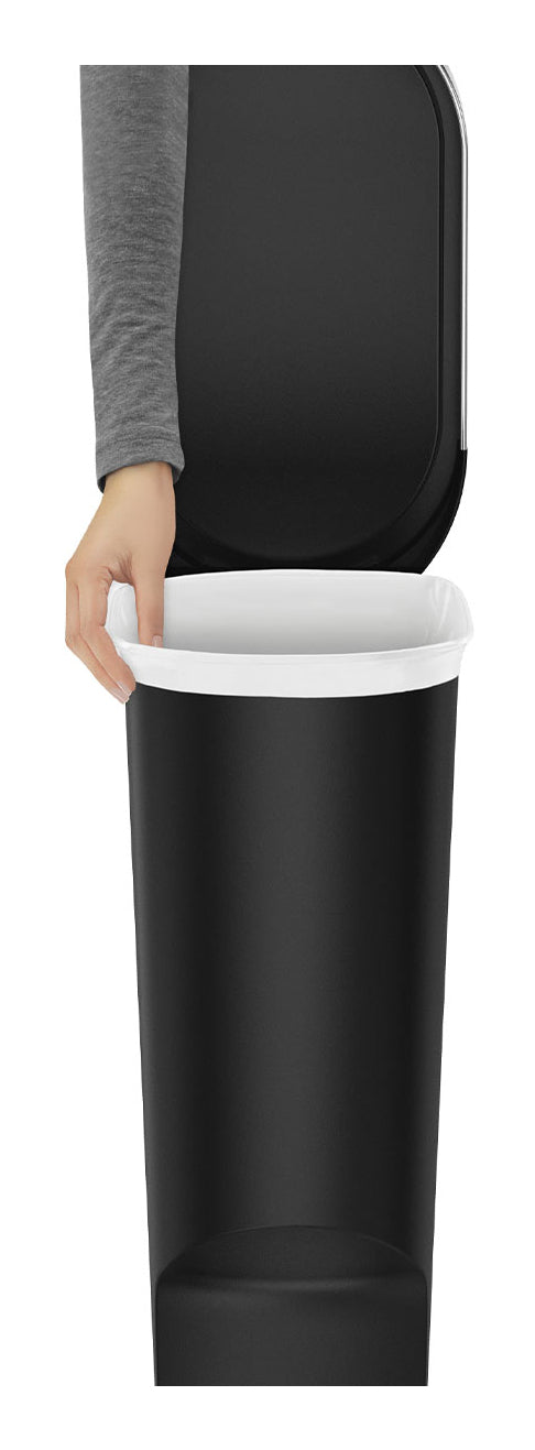 Simplehuman Treteimer CW1390 – 40 l – Kunststoff, Oval – Schwarz