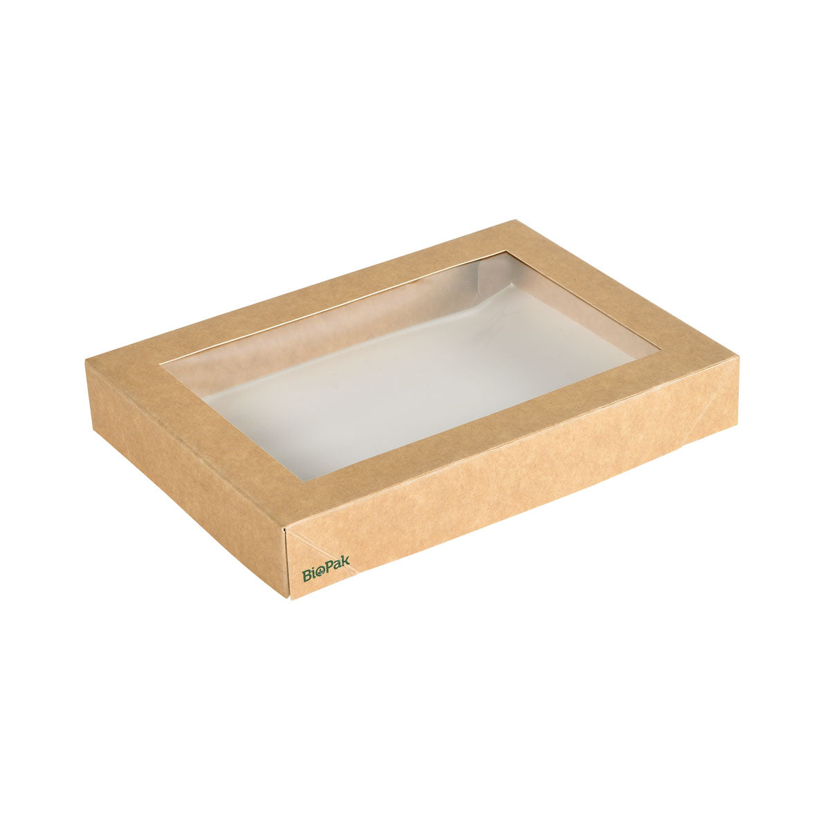 BioPak Deckel für 1'100 ml, Papier/Karton, PLA-beschichtet – 200 × 140 × 30 mm – FSC – 300 Stk.