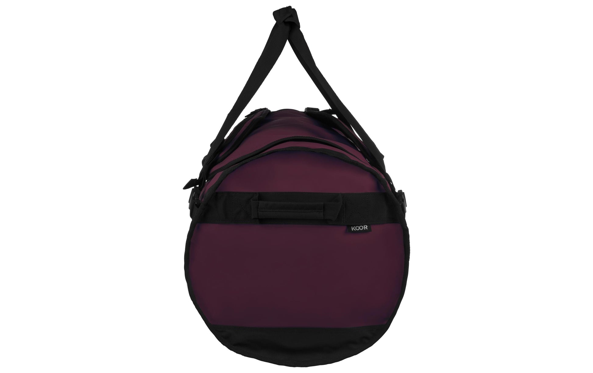 KOOR Sporttasche Sooma – 70 l, aus rPET, dunkelrot, 38,5 × 38,5 × 73 cm