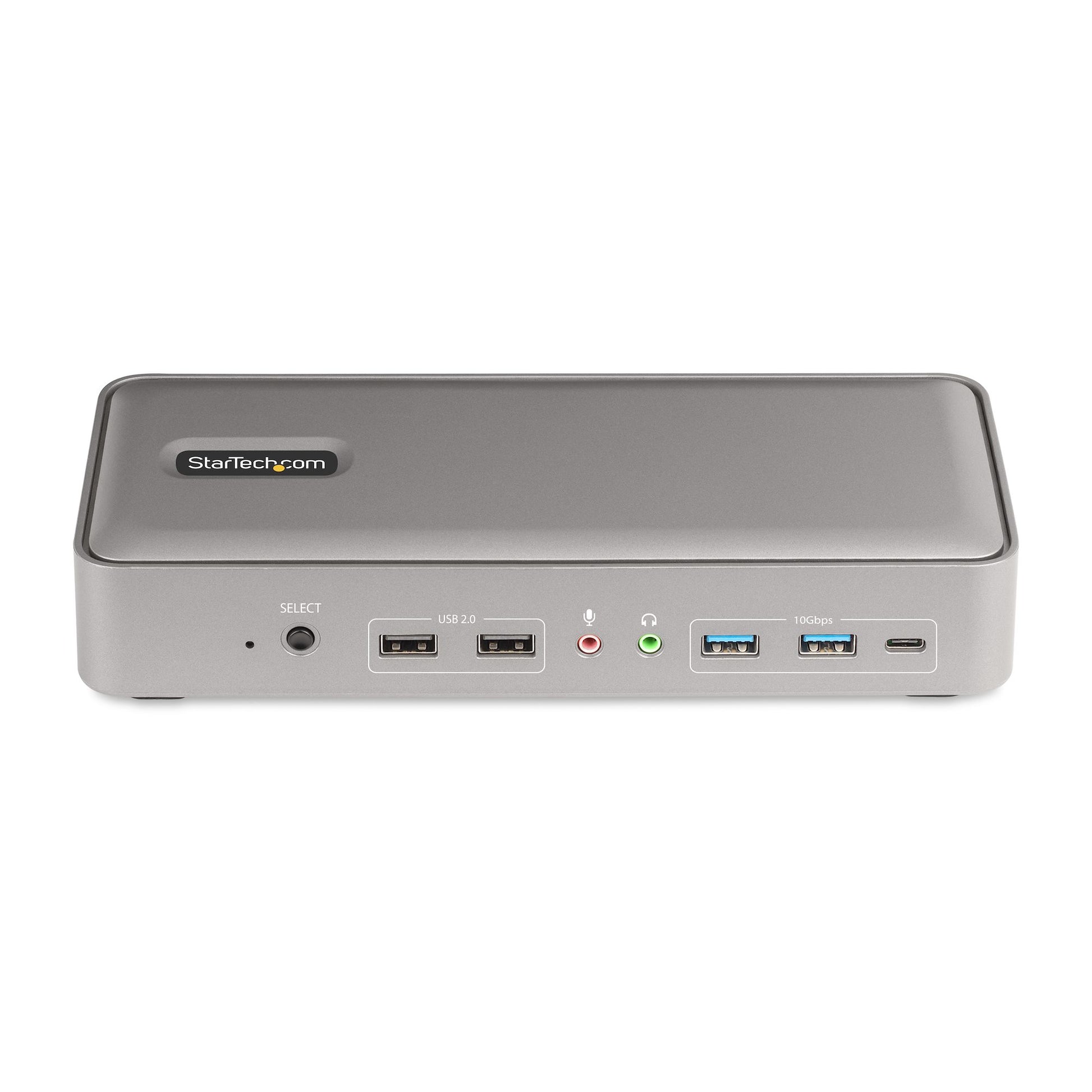 StarTech.com 129UE-USBC-KVM-DOCK – 2-Port DP Dual-View KVM-Switch – 4K/60 Hz, für Windows/macOS/Linux