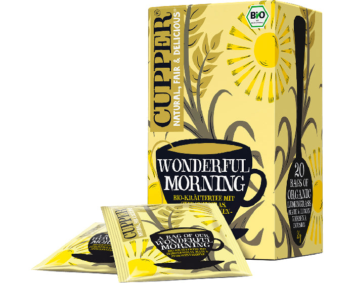 Cupper Tee Cupper – Kräutertee Zitronengras, Maté & Zitronenverbene – Teebeutel 20 Beutel – Bio