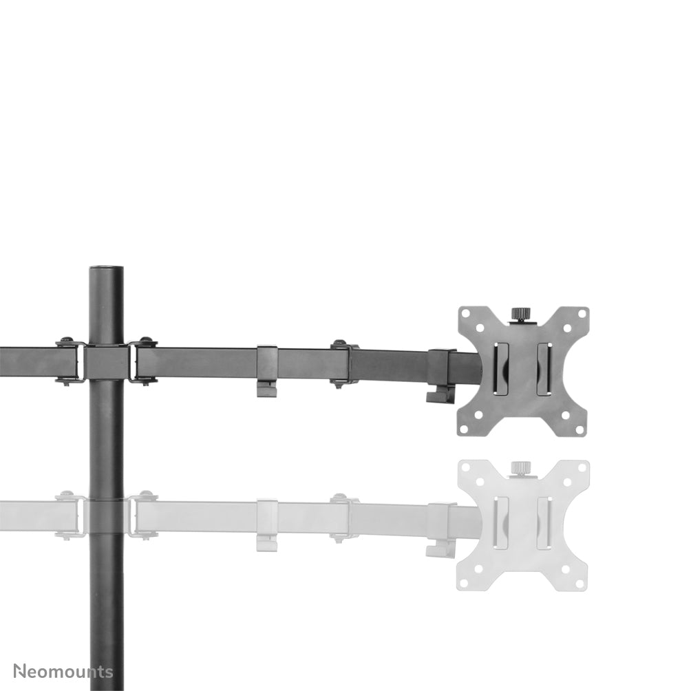 Neomounts D550DDBLACK – Tischhalterung, Dual, bis 32", VESA 75 × 75/100 × 100 mm, 16 kg, höhenverstellbar