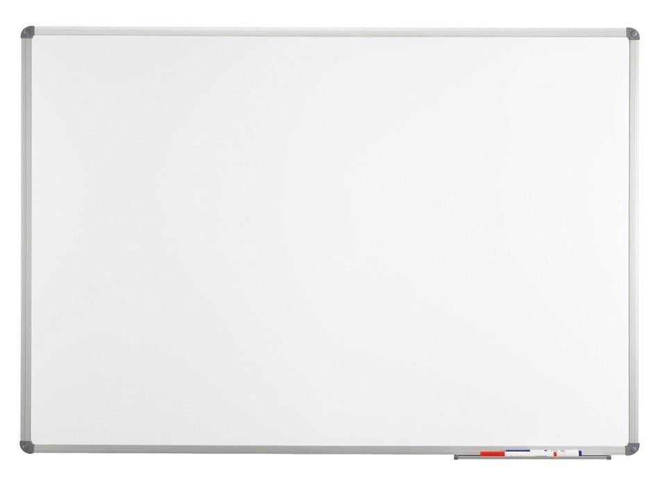 MAUL Whiteboard – 120 × 90 cm, Emaille, magnetisch, Aluminiumrahmen, Wandmontage