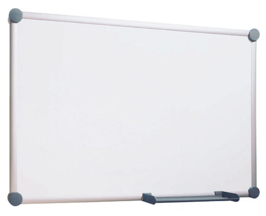 MAUL Whiteboard – 180 × 90 cm, Emaille, magnetisch, Aluminiumrahmen, Wandmontage, inkl. Montageset