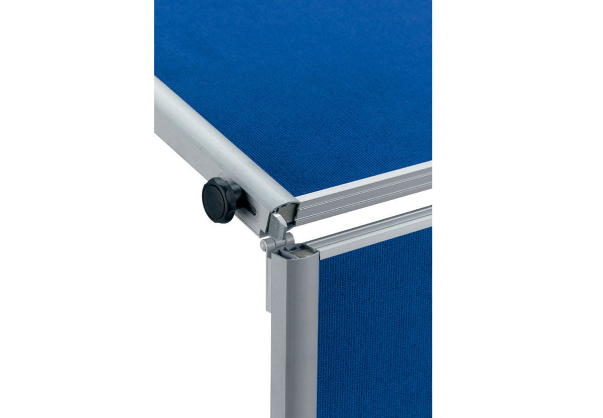 MAUL Pinnwand – Filz, magnetisch, Alurahmen – 120 × 150 cm, blau