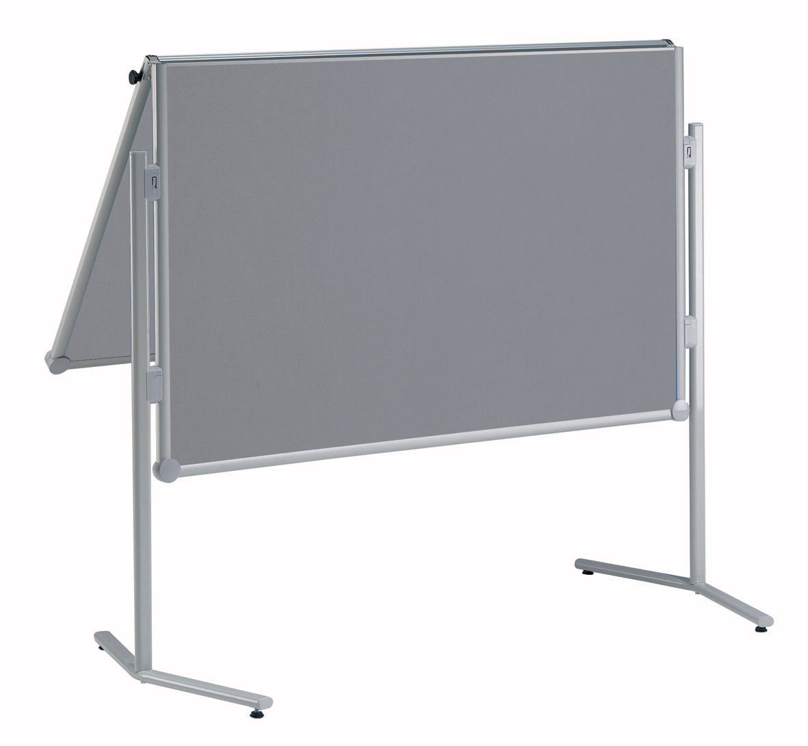 MAUL Pinnwand – Filz, Alurahmen – 120 × 150 cm, Grau