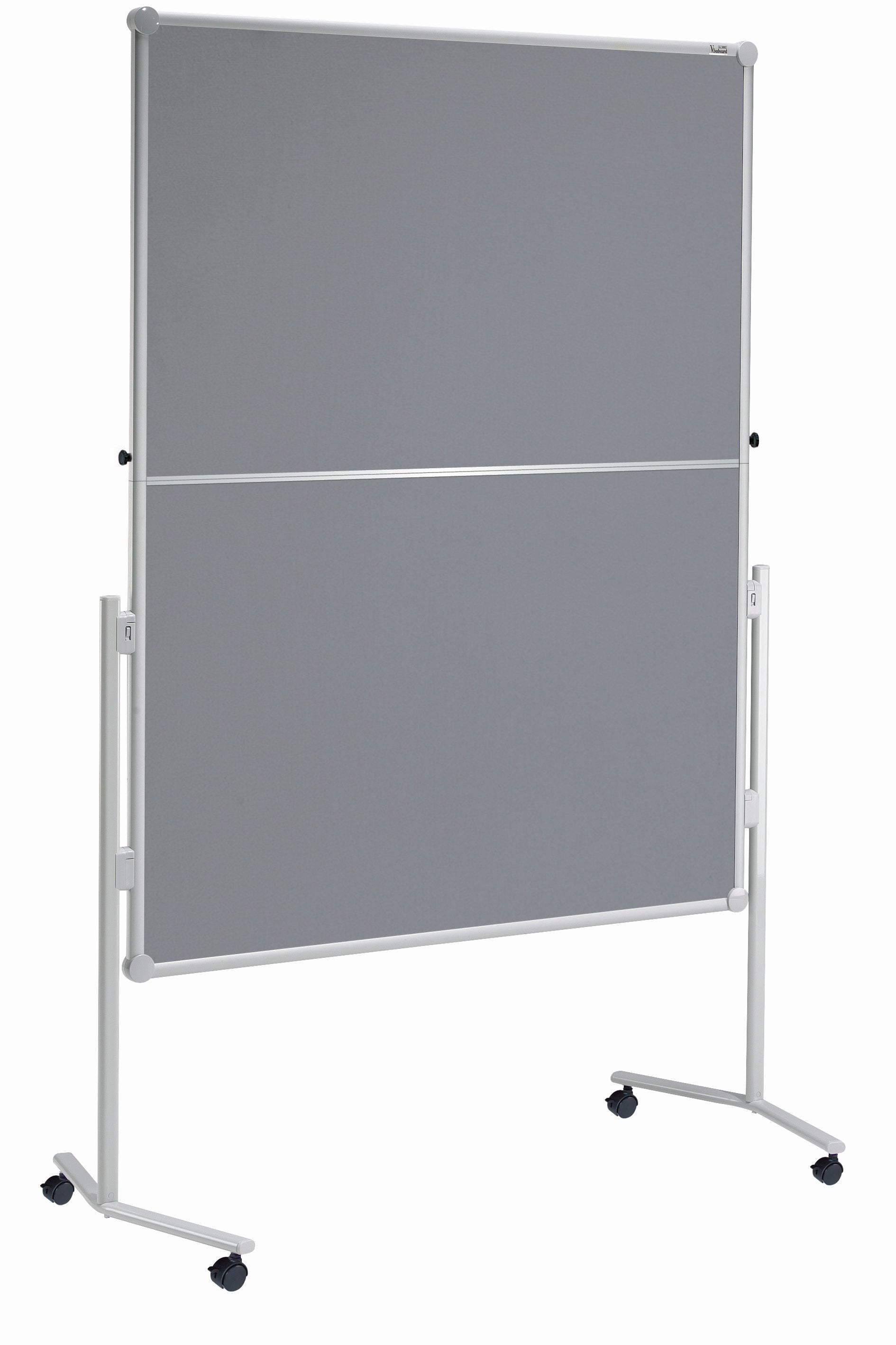 MAUL Pinnwand – Filz, Alurahmen – 120 × 150 cm, Grau