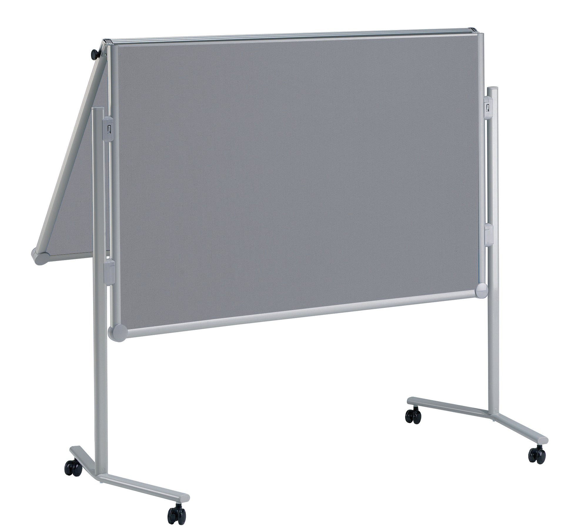 MAUL Pinnwand – Filz, Alurahmen – 120 × 150 cm, Grau