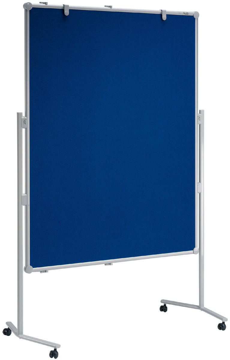MAUL Pinnwand – Filz, Alurahmen – 120 × 150 cm, Blau
