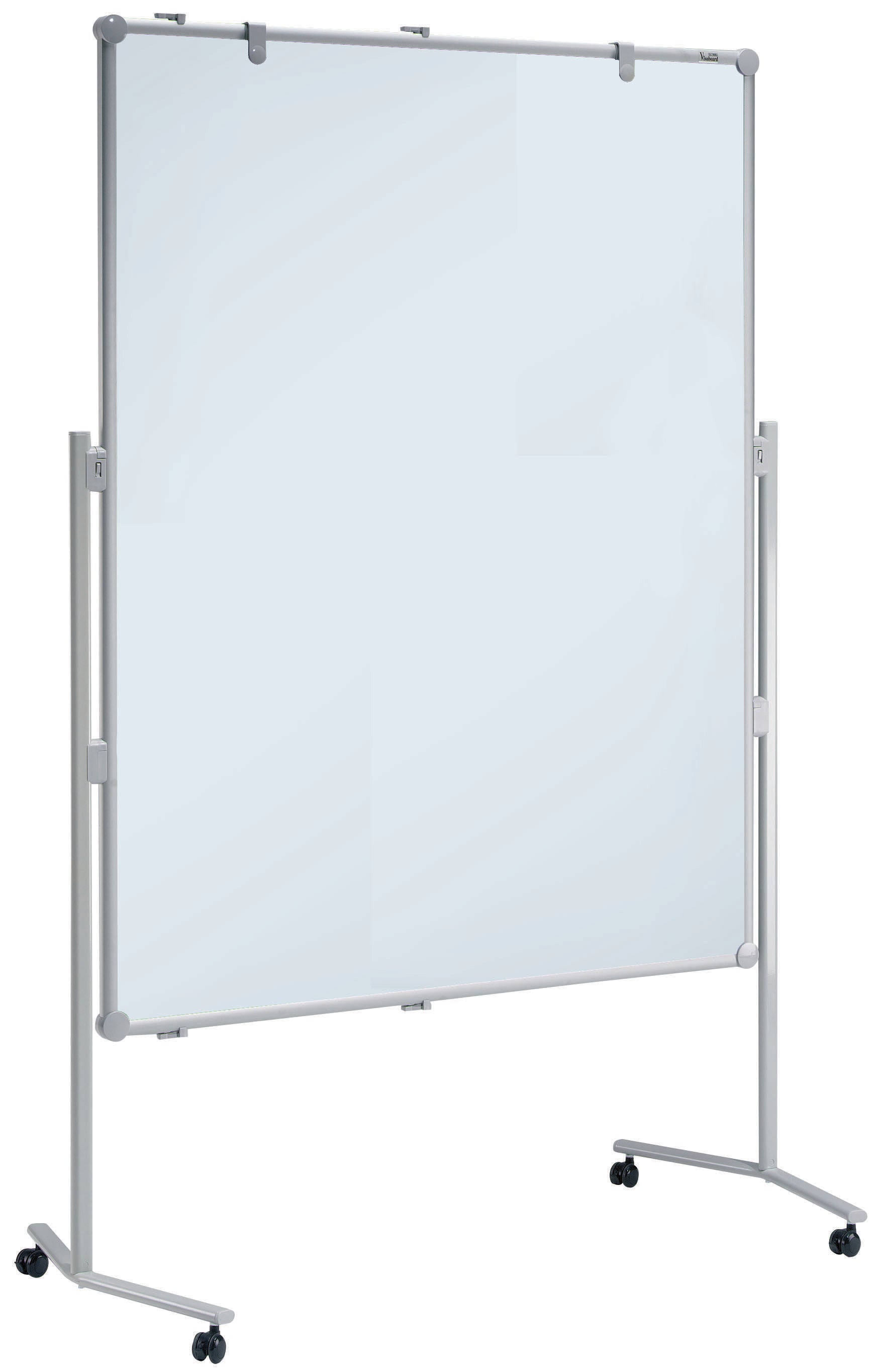 MAUL Pinnwand – Filz, magnetisch, Alurahmen – 120 × 150 cm, weiss/blau