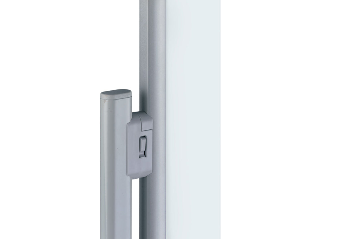MAUL Pinnwand – Filz, magnetisch, Alurahmen – 120 × 150 cm, weiss/blau