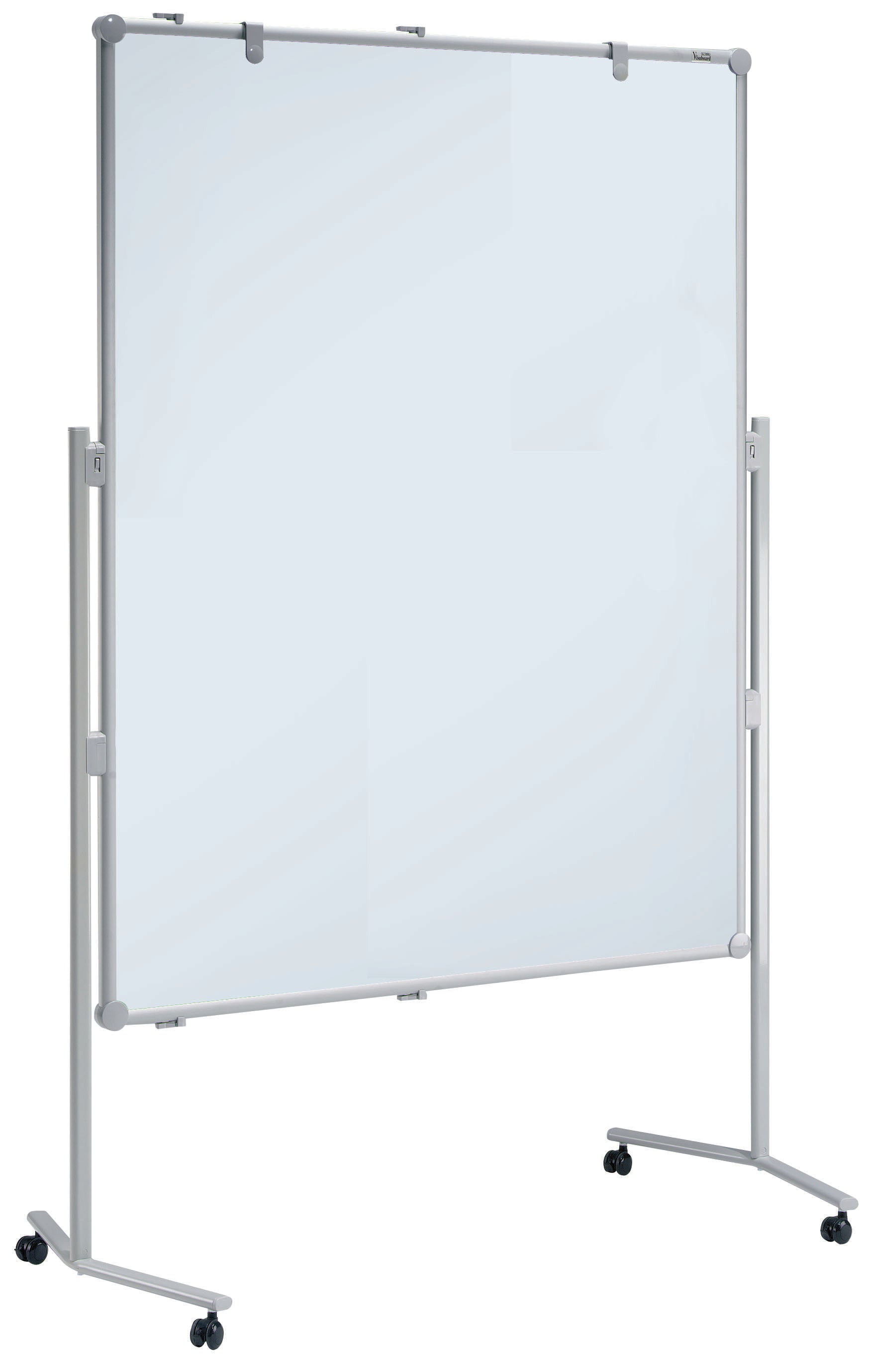 MAUL Whiteboard – 120 × 150 cm, magnetisch, Aluminiumrahmen, mit Ständer, beidseitig