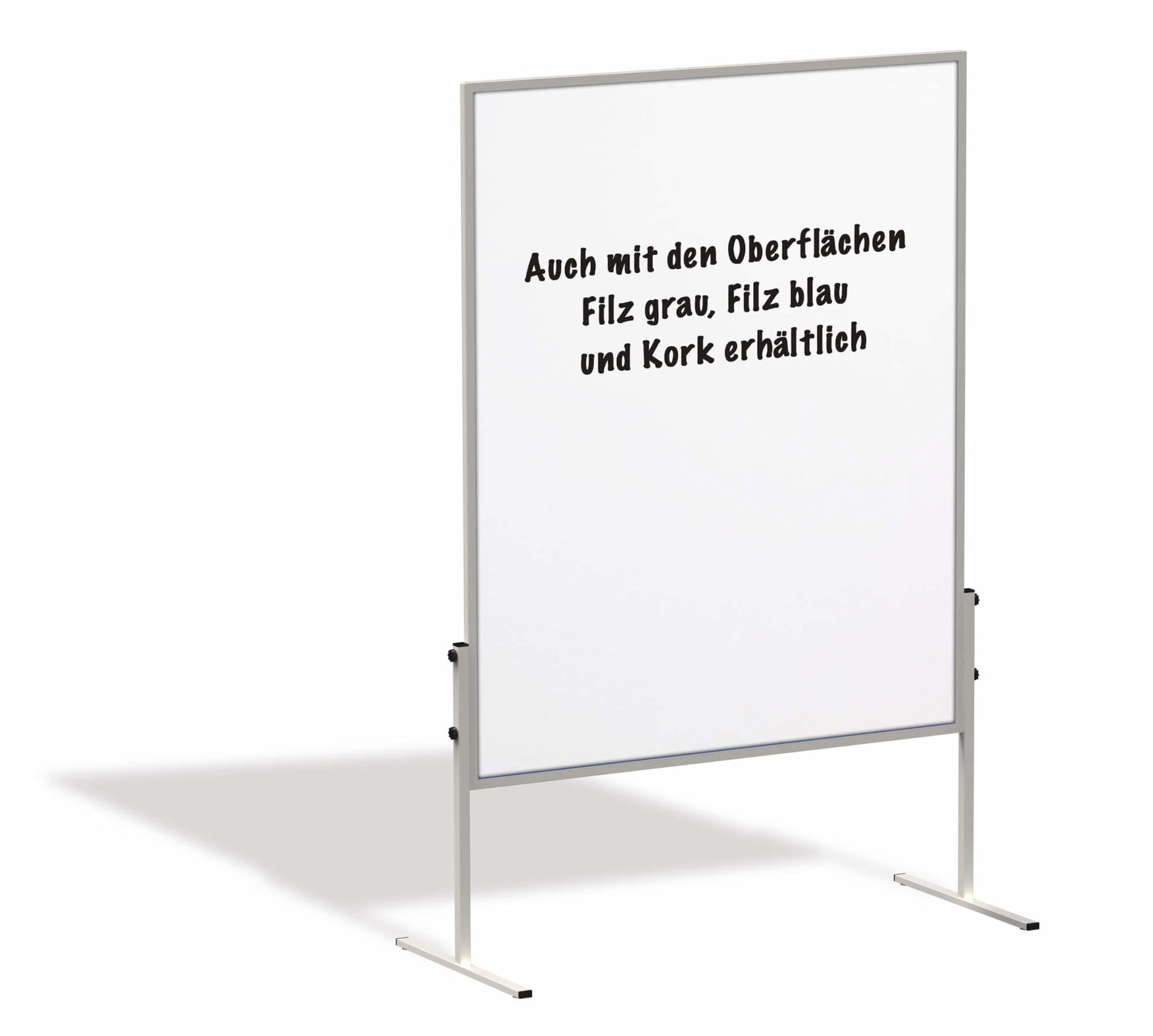 MAUL Pinnwand – Alurahmen – 150 × 120 cm, grau