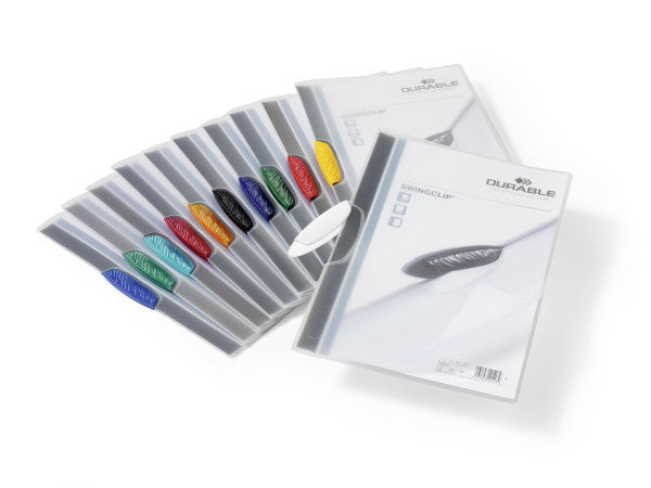 Durable Klemmhefter Swingclip A4, assortiert – 25 Stück