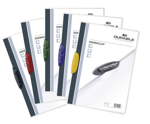 Durable Klemmhefter Swingclip A4, assortiert – 25 Stück