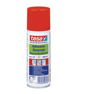 TESA Klebstoffentferner – Spray, transparent, 200 ml, für Kunststoff, Glas, Metall