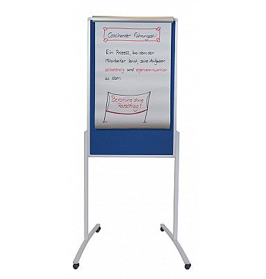 Franken Kombi-Flipchart PRO – 78 × 125 cm, blau, weiss, Aluminium