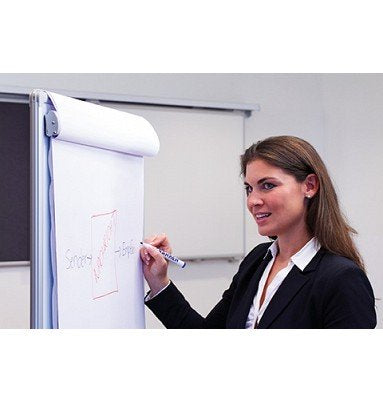 Franken Kombi-Flipchart PRO – 78 × 125 cm, blau, weiss, Aluminium