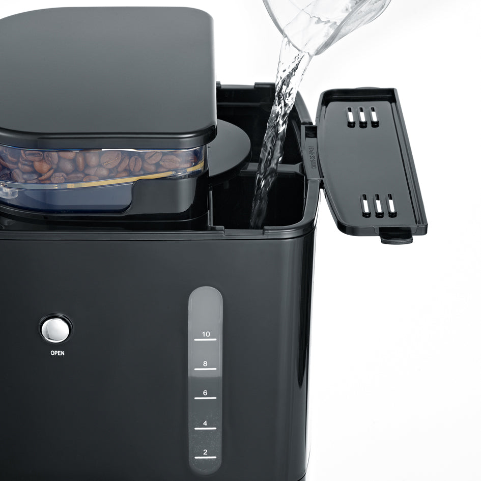 Severin KA4810 Filterkaffeemaschine – 10 Tassen, 1,4 l, Karaffe, Schwarz/Edelstahl