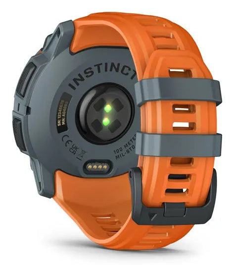 Garmin Instinct 3 Solar – GPS-Smartwatch – 50 mm, GPS, NFC, Orange, Sportarmband