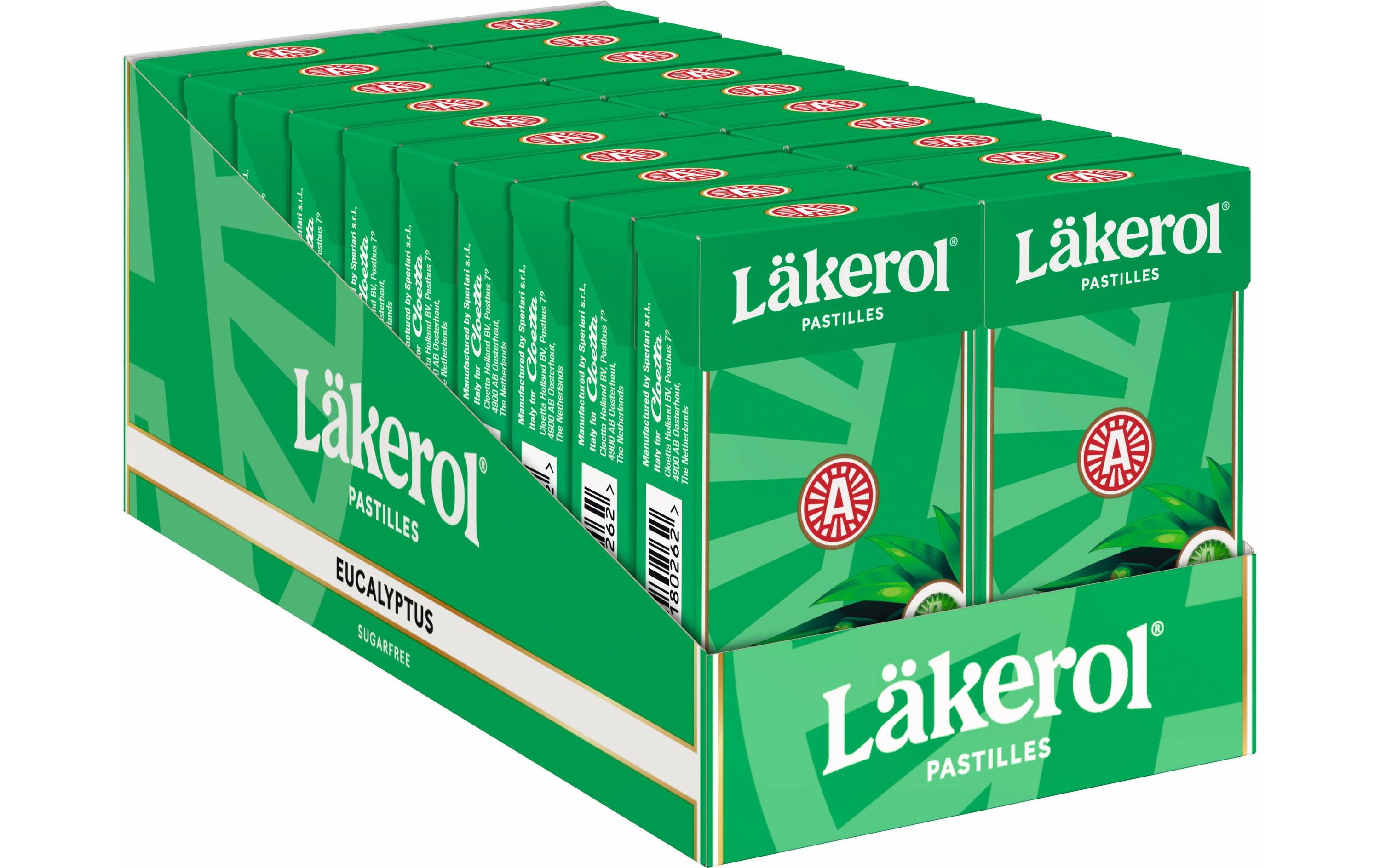Läkerol Lutschpastillen & Bonbons – Eukalyptus, zuckerfrei, laktosefrei, 20 × 27 g (540 g)