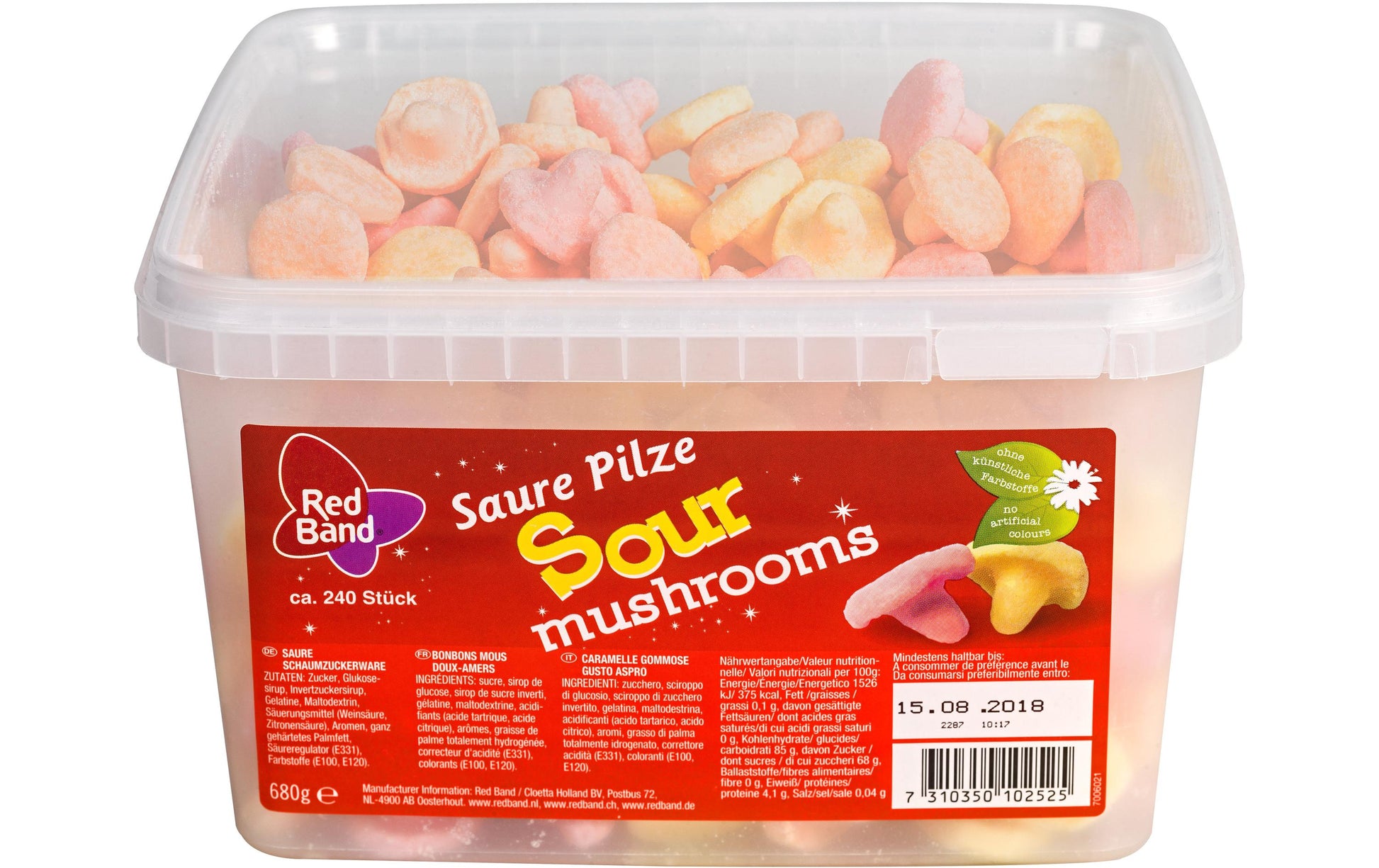 Red Band Saure Pilze Gummibonbons, glutenfrei – 680 g