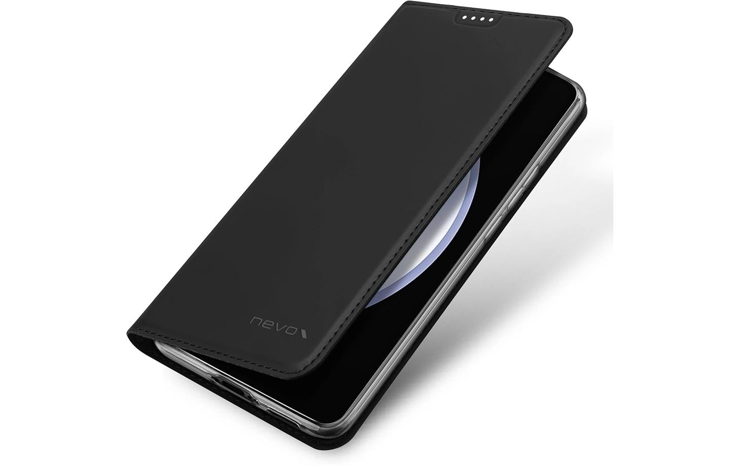 nevox Vario Series Wallethülle – für Samsung Galaxy S23 FE, mit Ständer, 1 Kartenfach, PU+TPU, Schwarz
