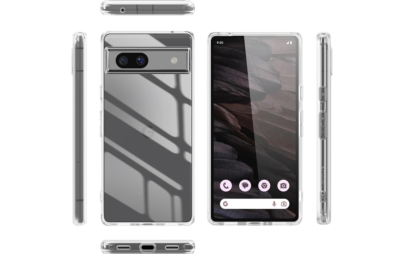 nevox StyleShell SHOCKFlex – Backcover – für Google Pixel 8, Transparent, schmutzabweisend, kratzresistent, sc