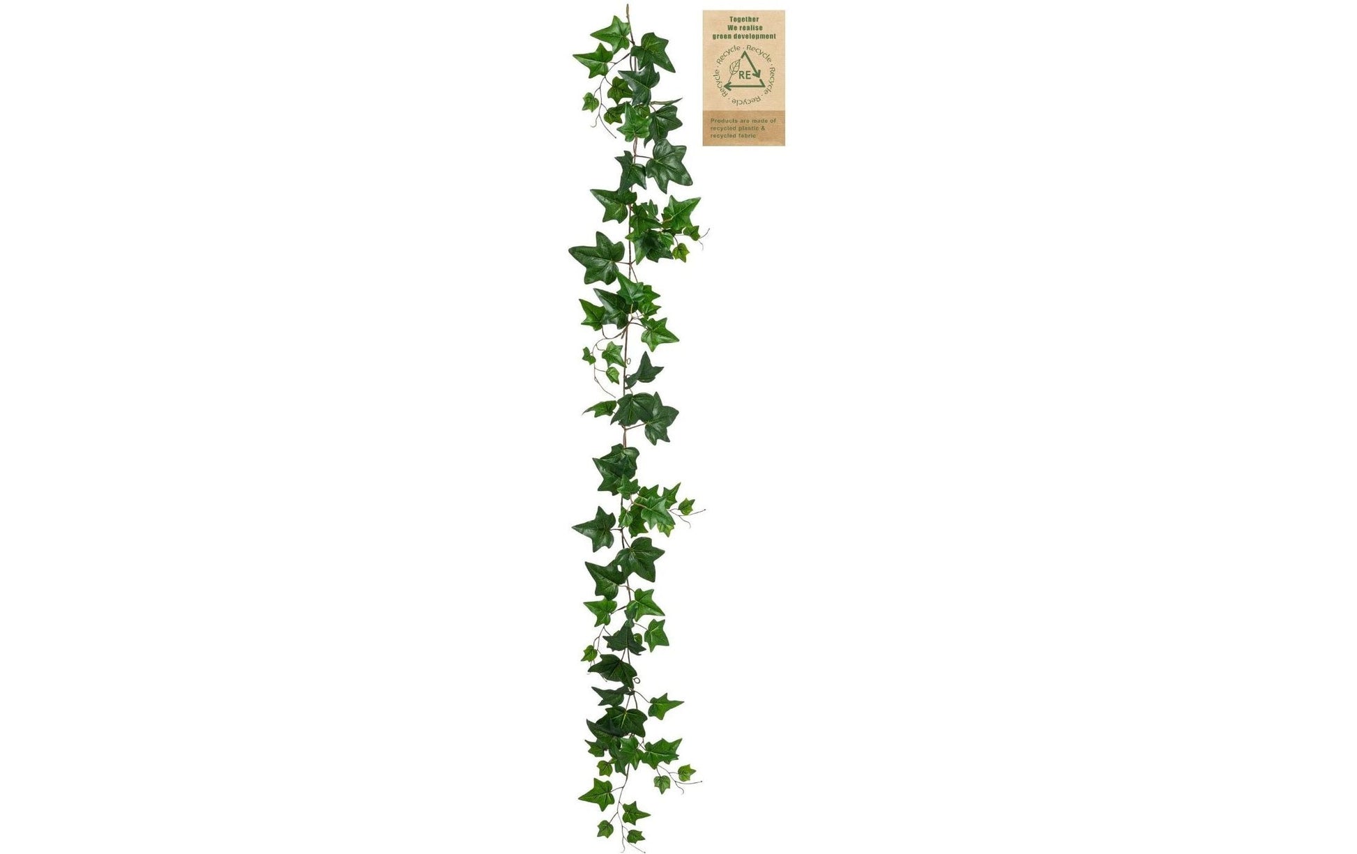 Botanic-Haus Girlande – 1,5 m – 6-teilig, 20 cm breit – Recycelter Kunststoff, grün