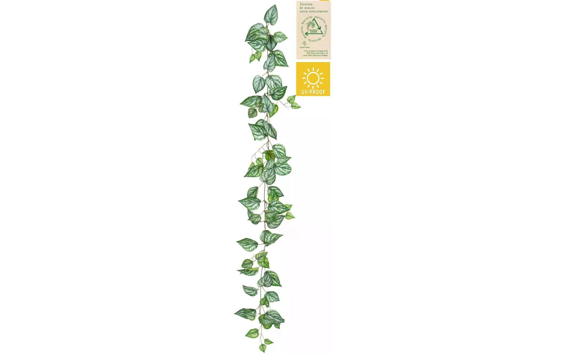 Botanic-Haus Girlande – 150 cm – 6-teilig – Stoff & recycelter Kunststoff, mehrfarbig