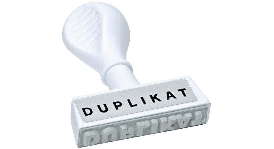 Wedo Traditioneller Wortstempel, Text DUPLIKAT – Abdruck 45 × 5,5 mm
