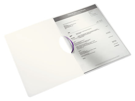 Leitz WOW ColorClip Klemmhefter für A4, Polypropylen (PP), Violett – Drehbarer Clipverschluss – Bis 30 Blatt