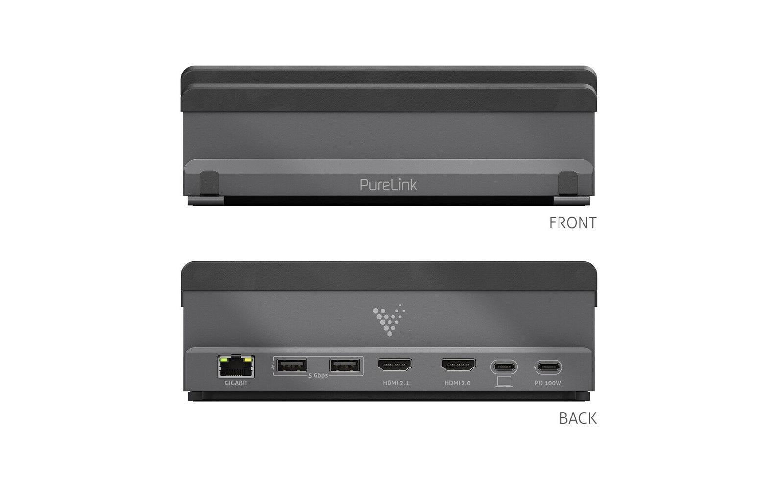 PureLink VL-DS100 Dockingstation – USB-C, 2× HDMI, 2× USB-A, 100 W PD, GbE, für Laptops