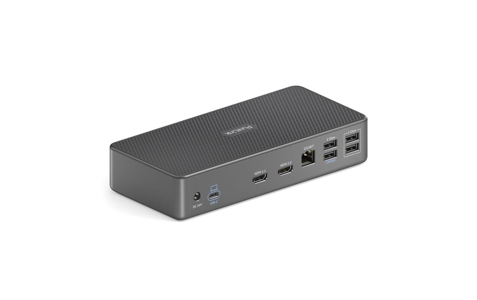 PureLink VL-D200 Dockingstation – USB4, 2× HDMI, 7× USB-A, 1× USB-C, 100 W PD, GbE, SD/microSD, 3,5 mm Audio
