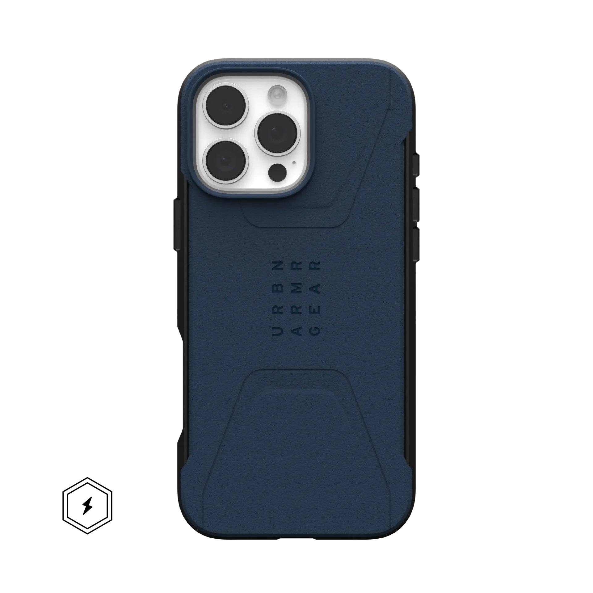 Urban Armor Gear UAG Civilian – Rückcover – für Apple iPhone 16 Pro Max, MagSafe, Kunststoff, Navy, bis 6 m sturzsicher