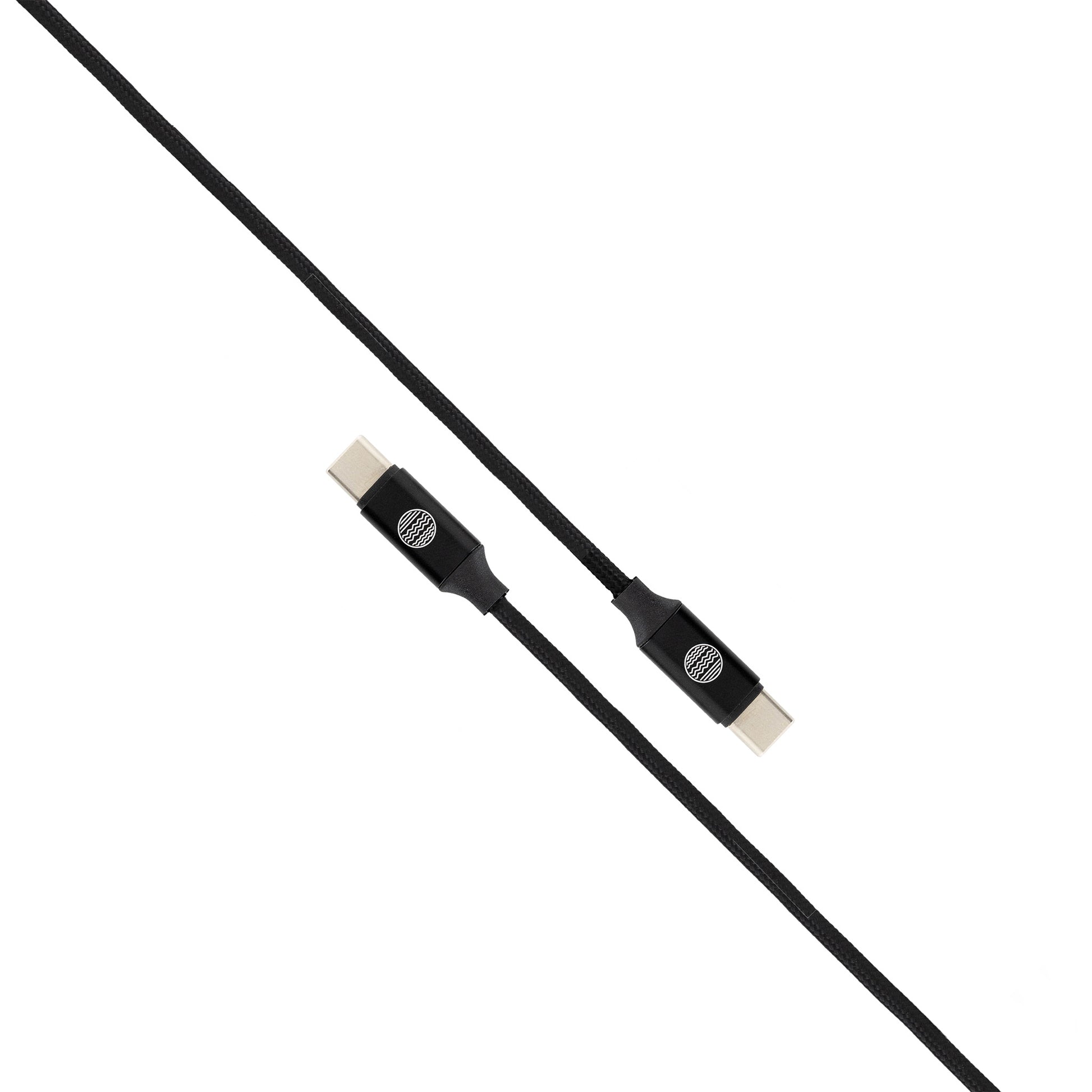 Our Pure Planet USB C zu USB C Datenkabel – 1,2 m, rund, schwarz