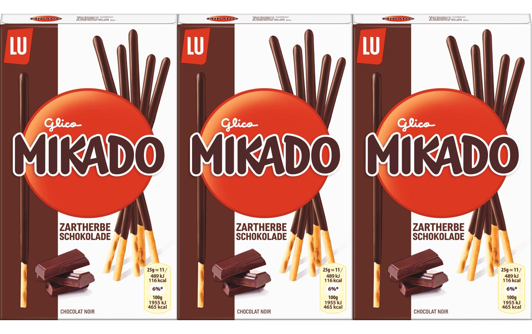 Lu Mikado Guetzli – Dunkel Trio – 225 g